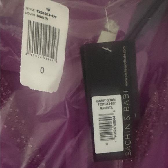 Sachin + Babi Magenta Gabby Gown - Picture 6 of 7